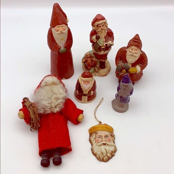 Vintage Santa Christmas Decor Lot